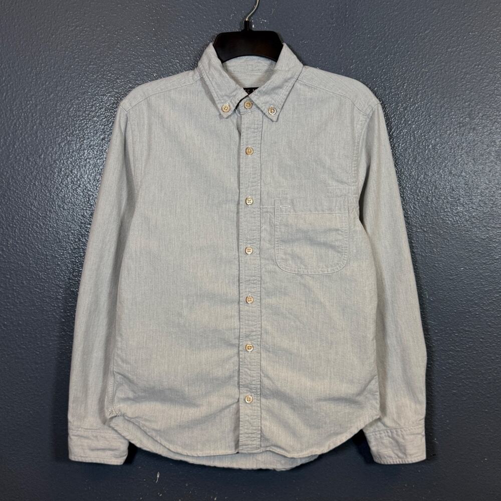 Alex Mill S men’s gray long sleeve button down 100% cotton shirt